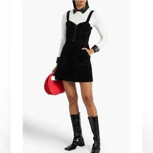 ALICE + OLIVIA JEANS Keely Corduroy Mini Dress in Black